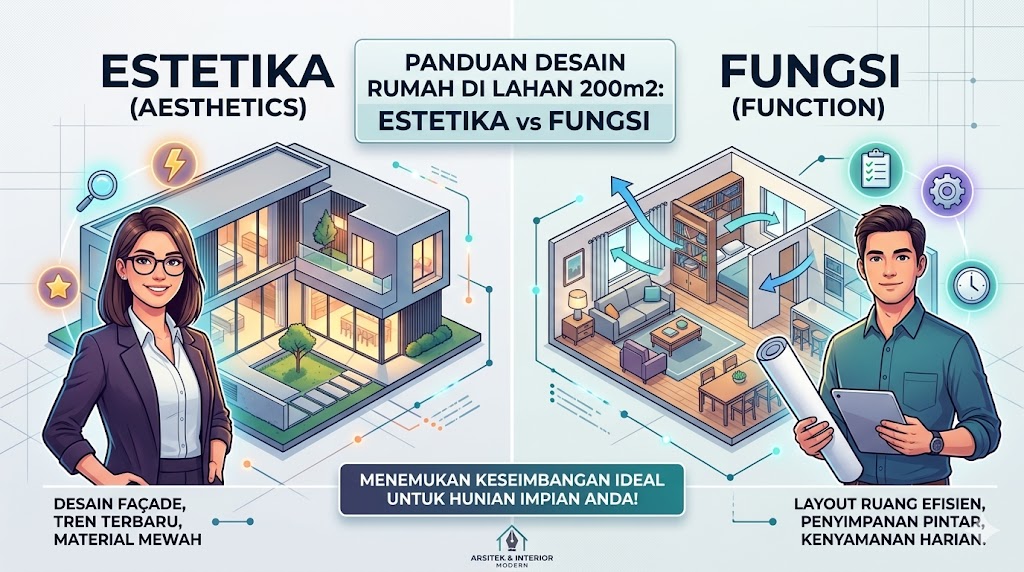 Panduan Desain Rumah di Lahan 200m2: Estetika vs Fungsi